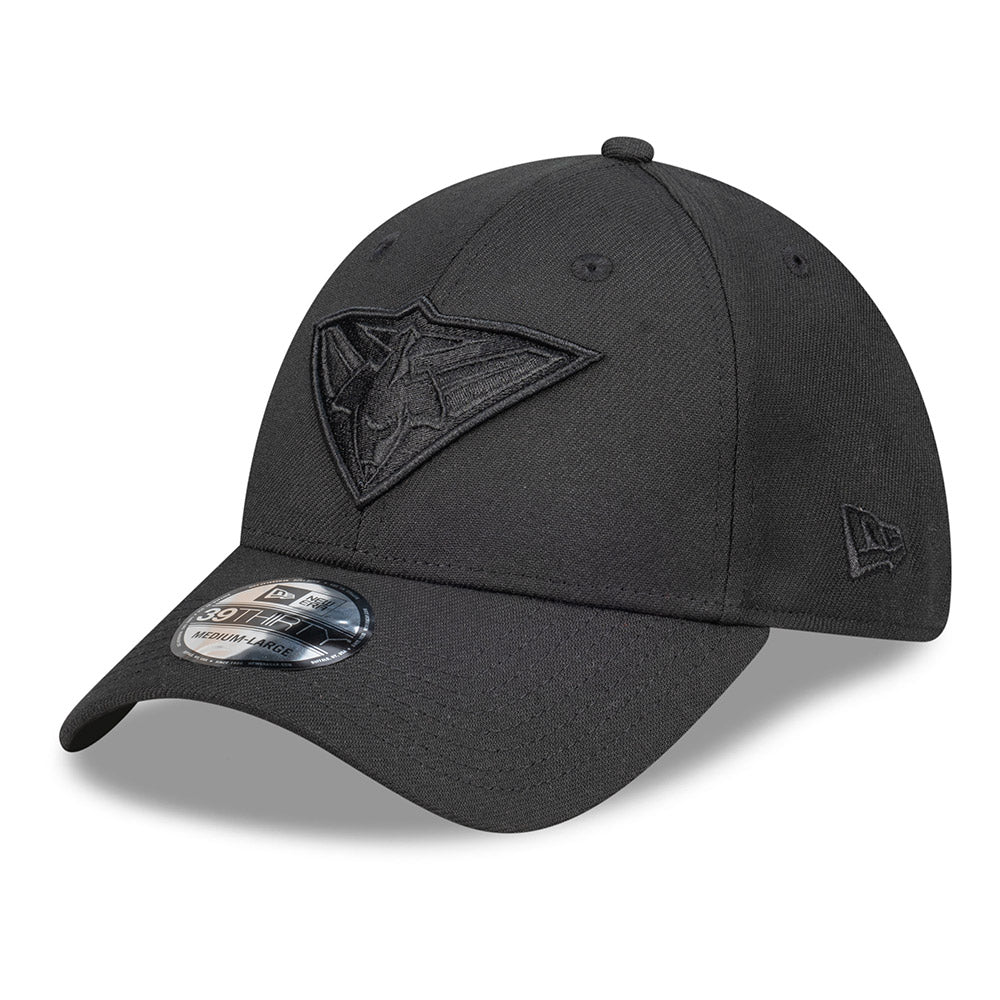 Essendon New Era 39thirty Black On Black Cap - Image 4