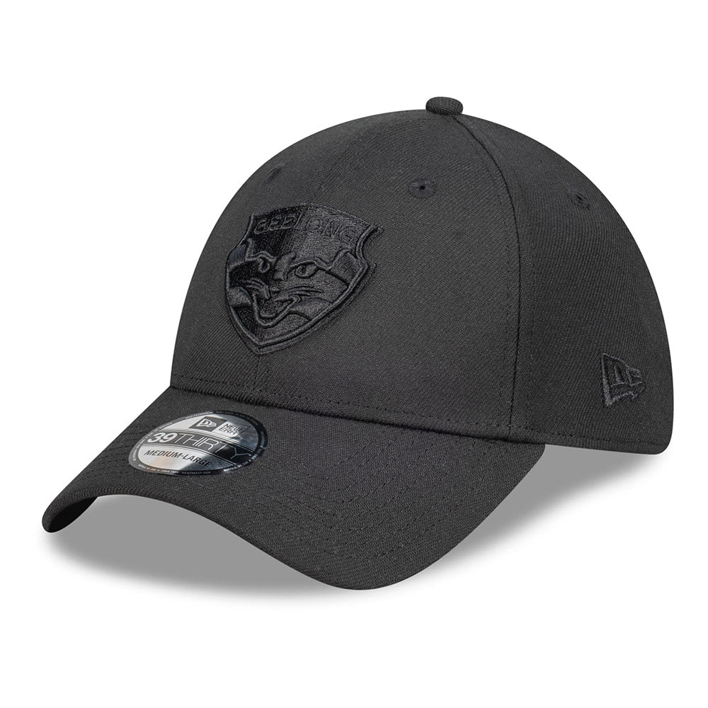Geelong Cats New Era 39thirty Black On Black Cap - Image 6