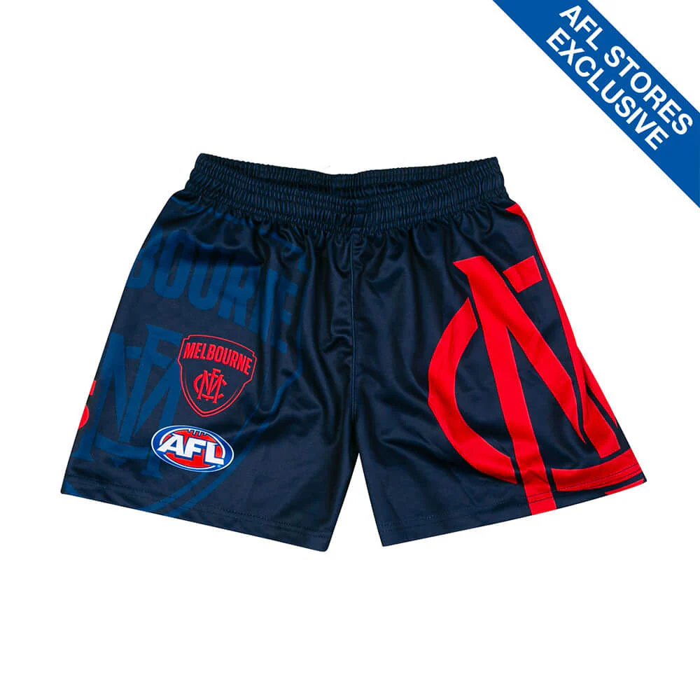 Melbourne Demons Youth Logo Footy Shorts - Image 4