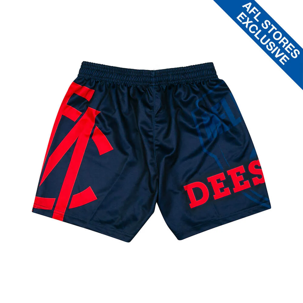 Melbourne Demons Youth Logo Footy Shorts - Image 5