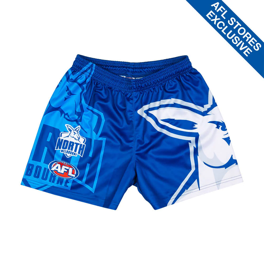 North Melbourne Youth Logo Footy Shorts - Image 4