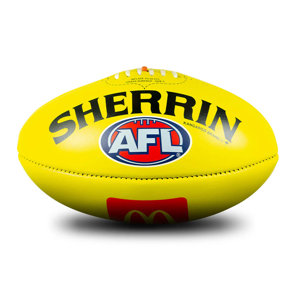 Sherrin Official AFL Game Football - Yellow - Image 5